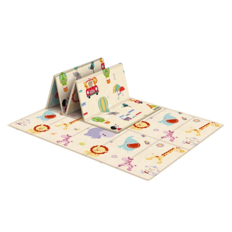Tapis d'Éveil Montessori pour Bébé – Rembourrage Épais, Pliable en 3s, Lavable Machine, Imperméable | MonteSoft by TrioNest™