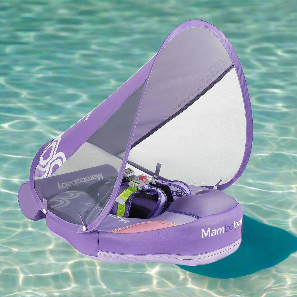 Bouée à Ombrelle Bébé Anti-UV – Siège Ergonomique Apprentissage Natation 6 Mois+ | TrioNest™ mon adorable bebe