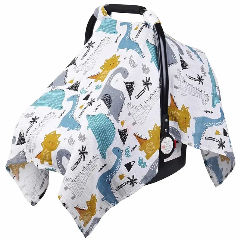 Couverture Pare-Soleil en Mousseline pour Bébé – Housse Poussette & Siège Auto TrioNest™