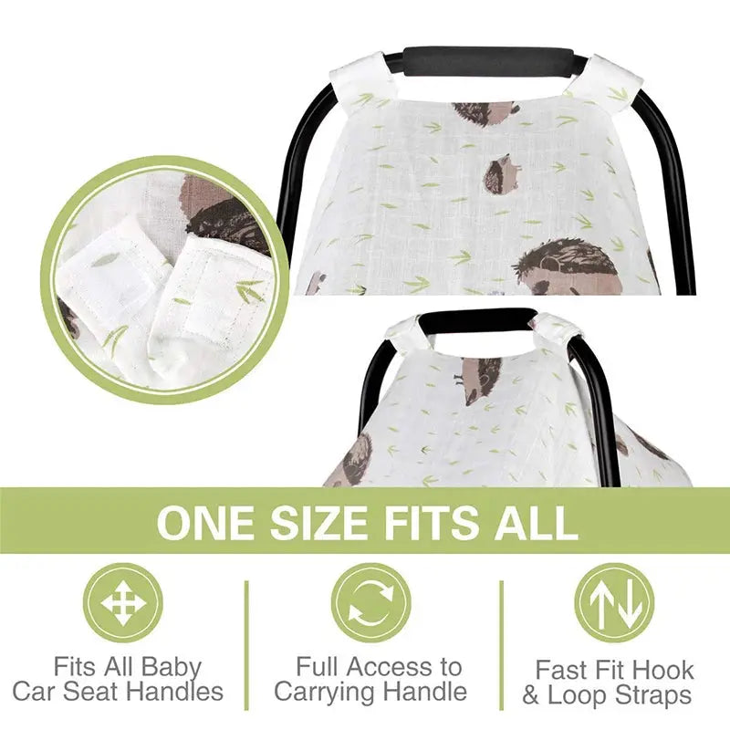 Couverture Pare-Soleil en Mousseline pour Bébé – Housse Poussette & Siège Auto TrioNest™