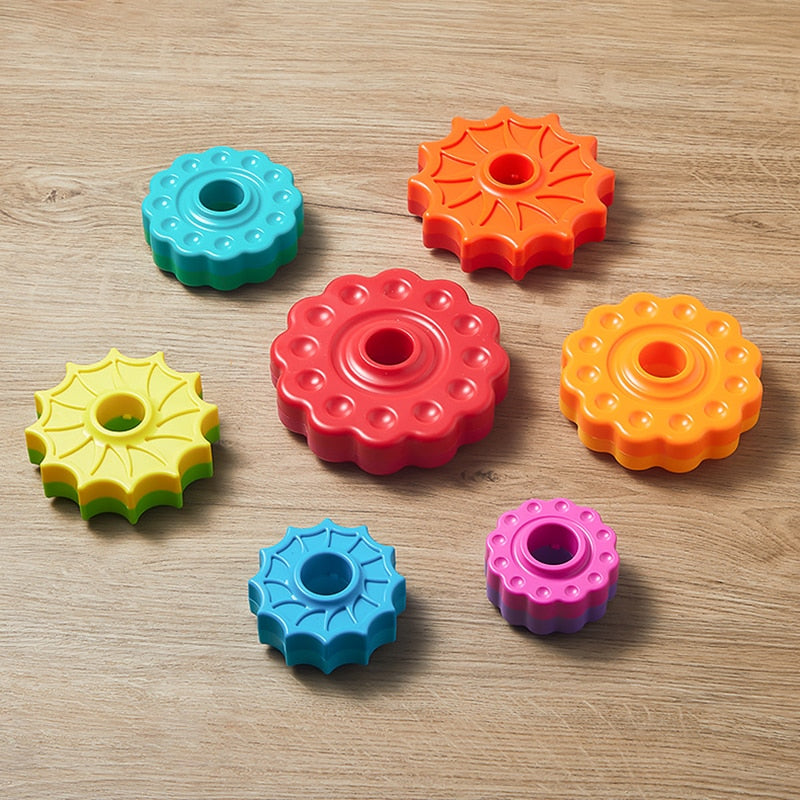 Rainbow Spinning Wheel Stacking Toy
