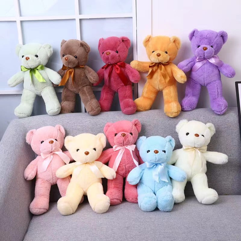 Peluche Ours Adorable 30 cm | TrioNest™ – Douce, Lavable Main, 10 Coloris, Idéale Cadeau Naissance