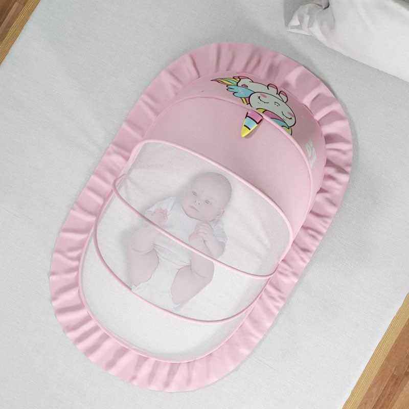 Moustiquaire Lit Bébé Maille Serrée Face Opaque Pliable 2 sec 6 Modèles – TrioNest™
