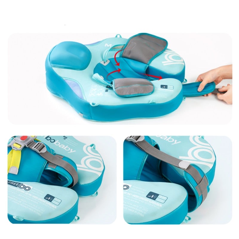 Bouée à Ombrelle Bébé Anti-UV – Siège Ergonomique Apprentissage Natation 6 Mois+ | TrioNest™ mon adorable bebe