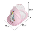Moustiquaire Lit Bébé Maille Serrée Face Opaque Pliable 2 sec 6 Modèles – TrioNest™