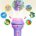 Projecteur Lampe de Poche Enfants – 4 Roues, 32 Images Animaux, Focale Réglable, Économique | TrioNest™