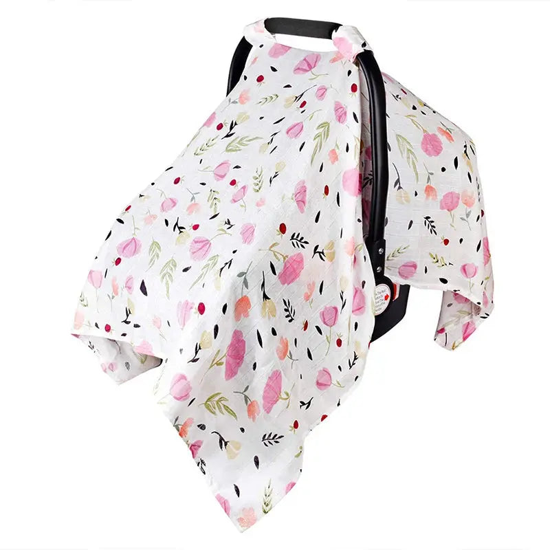 Couverture Pare-Soleil en Mousseline pour Bébé – Housse Poussette & Siège Auto TrioNest™