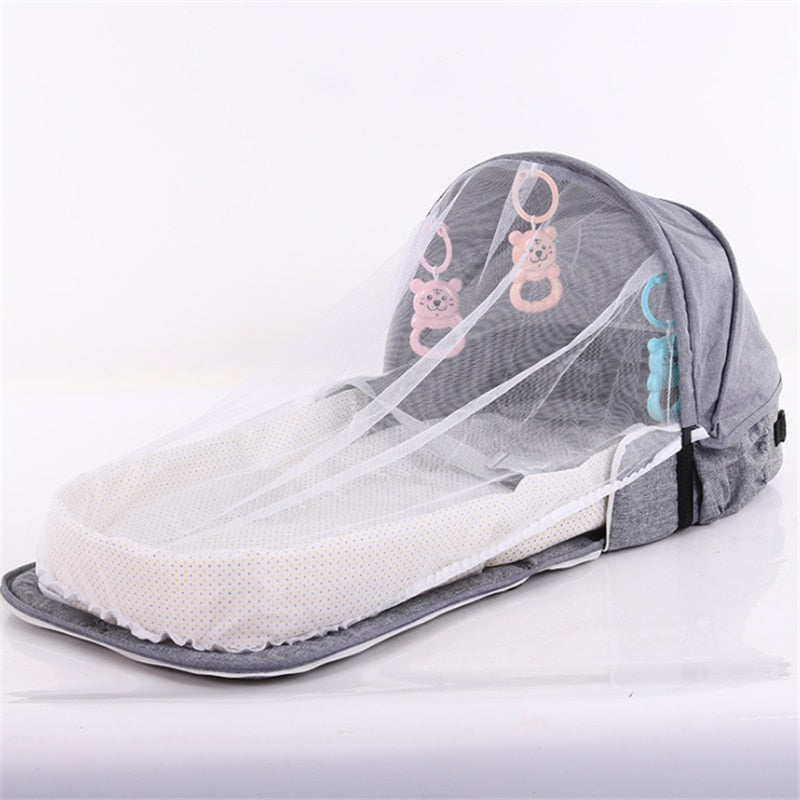 Couffin Bébé Pliant avec Moustiquaire | TrioNest™ – Respirant, Transformable en Sac, 5 Coloris