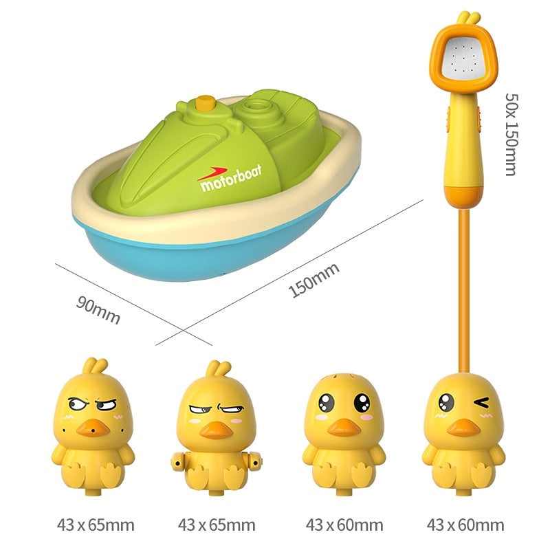 Jouet Canard de Bain pour Enfants TrioNest™ AQUADUCK™ | Jets d’Eau, Ventouses, ABS Sécurisé | Dès 12 Mois