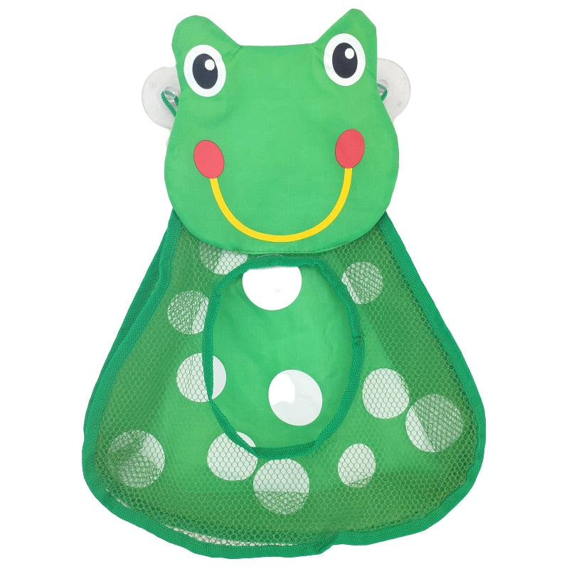 Sac de Rangement Jouets de Bain – Filet Maille, Ventouses, Séchage Rapide, Coton Ventilé, Anti-Bactéries | BathOrga by TrioNest™