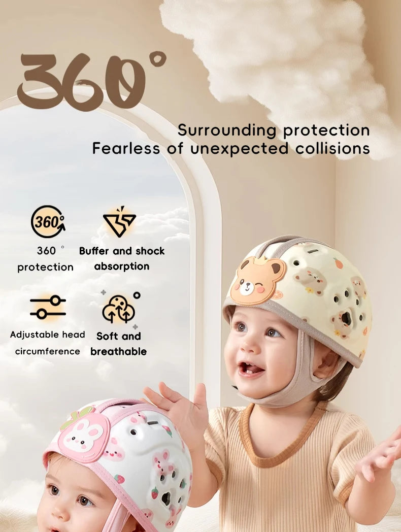 Baby-Sturzschutzhelm — 360° Schutz & Verstellbar | TrioNest™