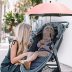 Parapluie Poussette Pliant Universel – Protection UV & Pluie, Rotation 360°, Parasol Bébé | TrioNest™