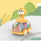 Voiture Lumineuse Bébé – Couleurs Changeantes, Veilleuse, Motifs Animaux, Stimule l'Imagination | GlowZoom by TrioNest™