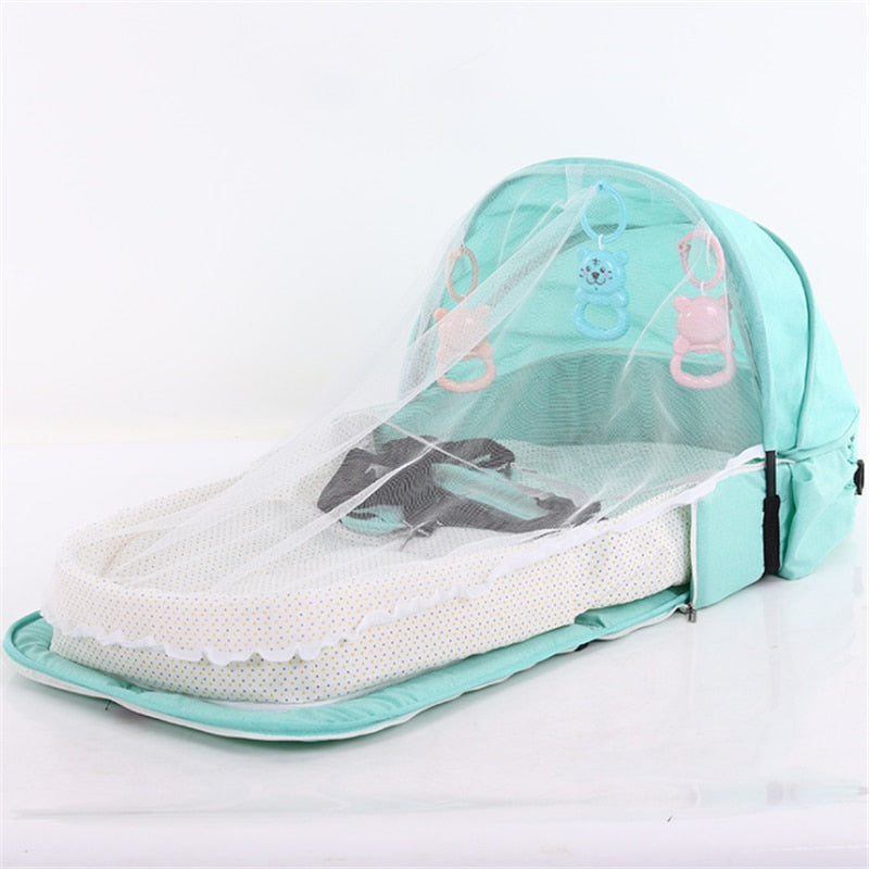 Couffin Bébé Pliant avec Moustiquaire | TrioNest™ – Respirant, Transformable en Sac, 5 Coloris