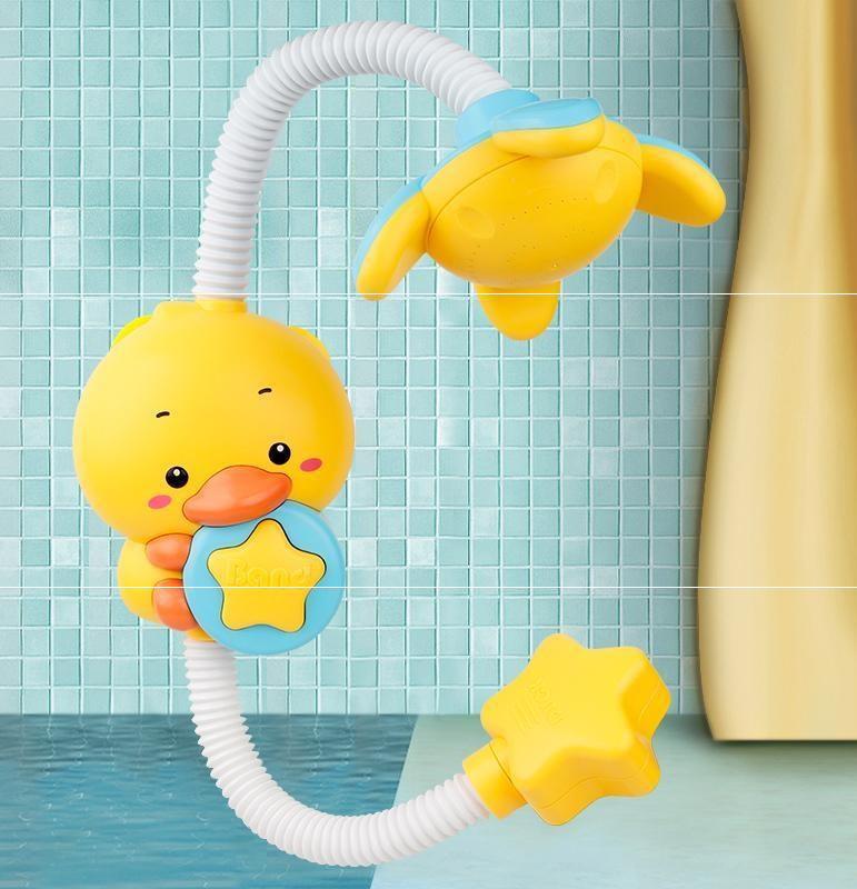 Douchette de Bain Bébé à Motifs d'Animaux – Poignée Ergonomique, Jet Doux, Jouet Bain & Piscine | TrioNest™