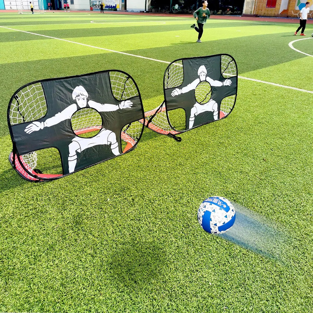 Filet de But Football Pliant pour Enfants – Double Fonction, 5 Cibles, 110x80 cm | TrioNest™