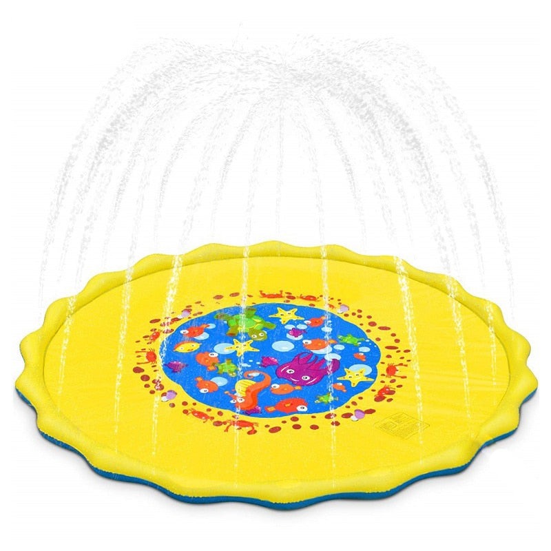 Tapis Jet d’Eau pour Enfants TrioNest™ | 170 cm | Motifs Animaux | Jeu d’Été Extérieur