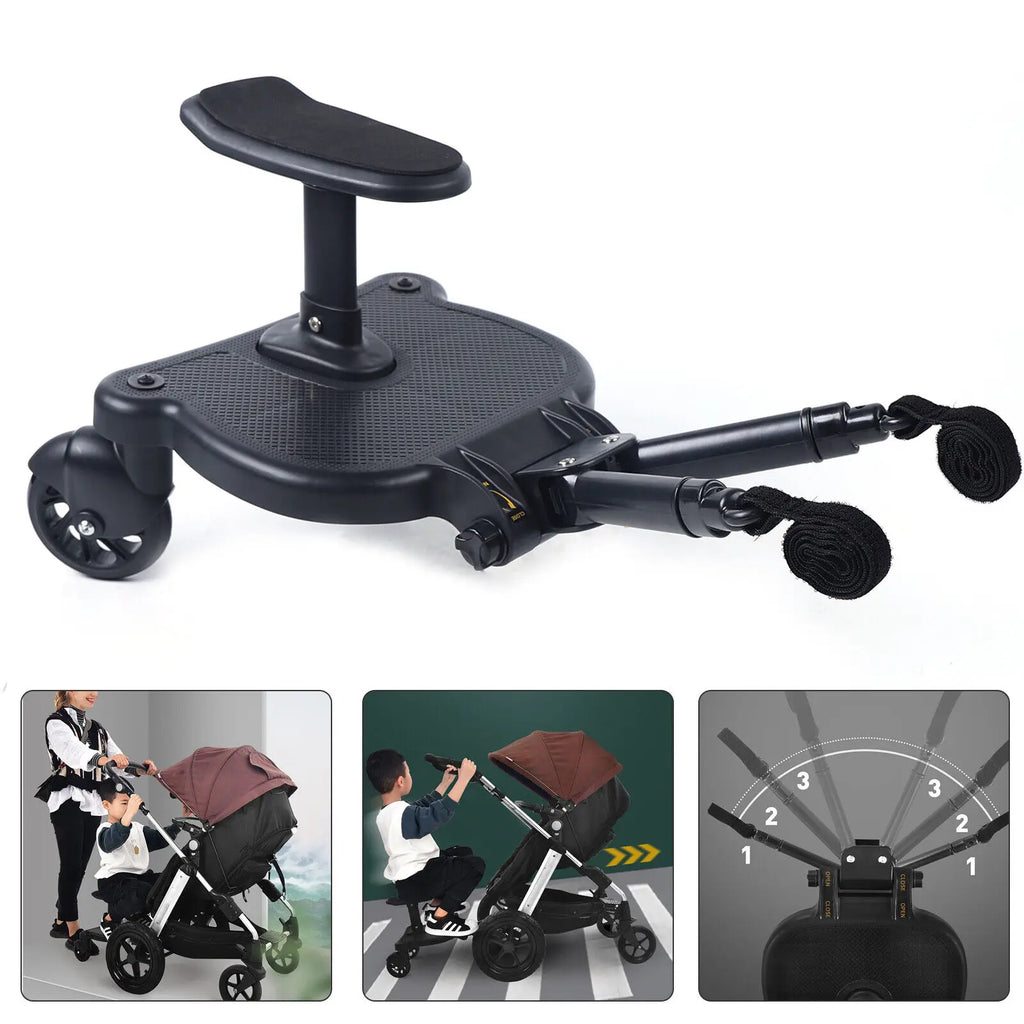 Adaptateur Universel Poussette 2e Enfant – Marchette, Siège & Planche Debout, Jusqu'à 25 kg | TrioNest™