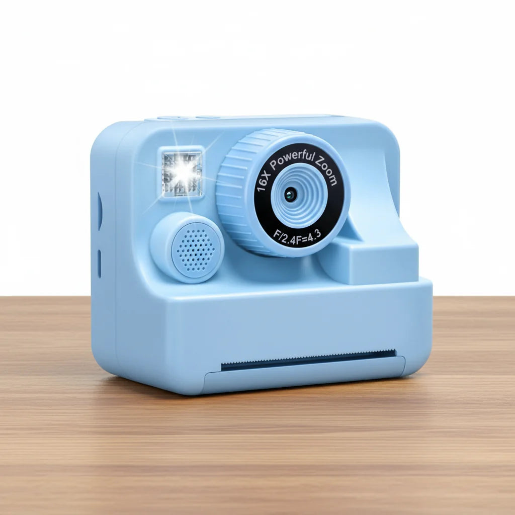 Appareil Photo Enfant 8 Ans ZoomNest – Zoom 16x, Thermique Sans Encre, SD 32 Go, 3-12 Ans | TrioNest™ Mon Adorable Bébé