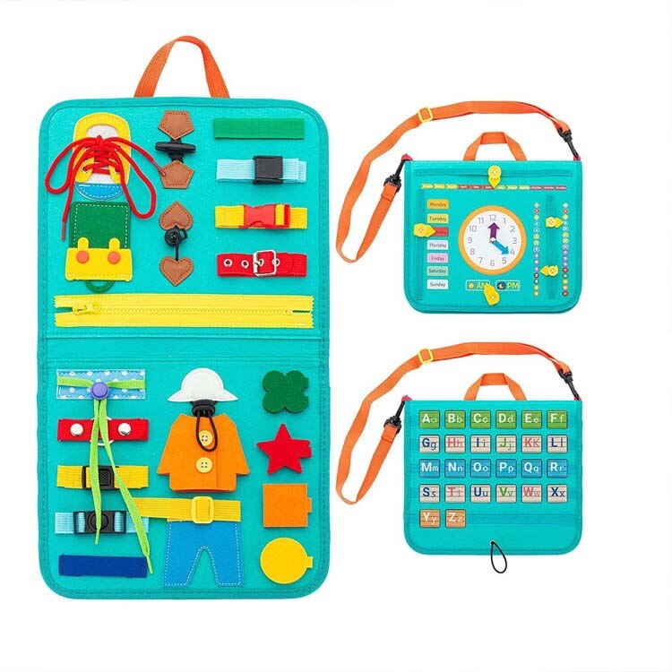 Tableau Sensoriel Montessori TrioNest™ SENSORIA™ | 10 Mini-Jeux, Motricité Fine, Anti-Stress | 6 Mois - 8 Ans | 9 Modèles