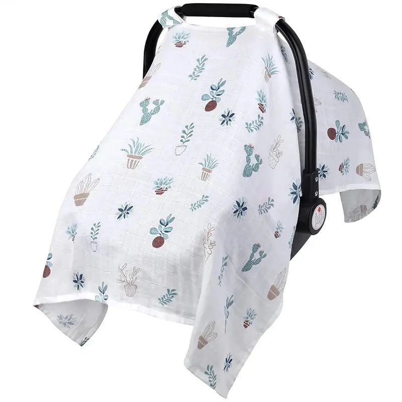 Couverture Pare-Soleil en Mousseline pour Bébé – Housse Poussette & Siège Auto TrioNest™