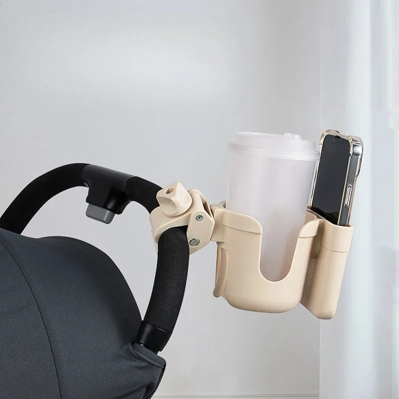 Porte-Gobelet Poussette Antidérapant – Support Bouteille & Téléphone Universel Landau | TrioNest™