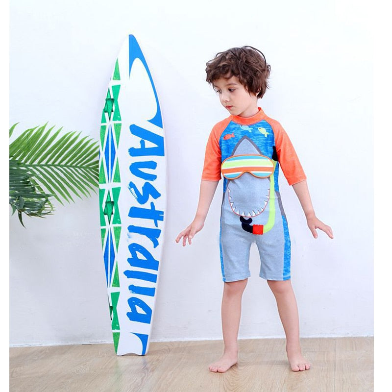 Combinaison Anti-UV Bébé TrioNest™ SUNGUARD™ | UPF 50+ | Motifs Animaux Garçon & Fille | 1-7 Ans