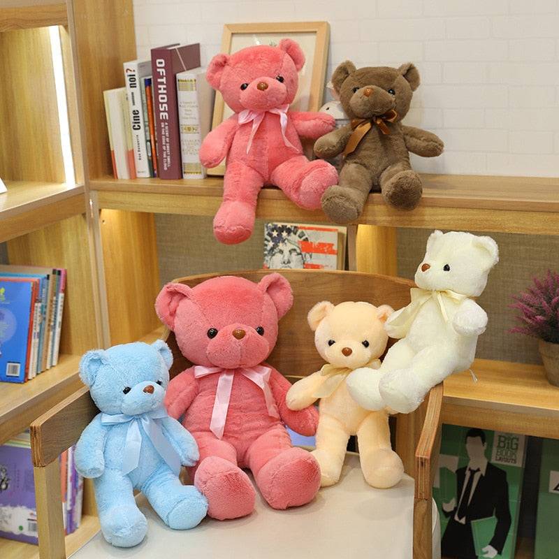Peluche Ours Adorable 30 cm | TrioNest™ – Douce, Lavable Main, 10 Coloris, Idéale Cadeau Naissance