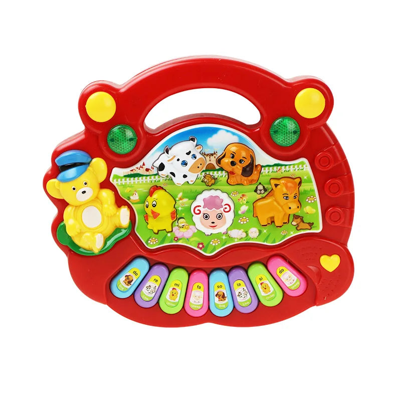 Piano Clavier Électrique Musical Bébé Sons Animaux Lumières Éveil MELODIX – TrioNest™