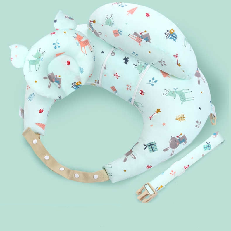 Coussin d'Allaitement Portable Motif Animaux – Soutien Bras & Dos, Anti-Nuque Plate, Mains Libres | TrioNest™