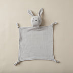 Doudou d'Apaisement Bébé CâlinNest™ – Peluche Motifs Animaux, Coton Bio Doux & Bavoir Intégré 0-12 Mois | TrioNest™