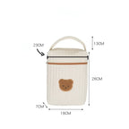 Sac à Langer à Fermeture Éclair Motif Ours | TrioNest™ – 80 g, Ergonomique, Lavable Machine, 18x26x7 cm