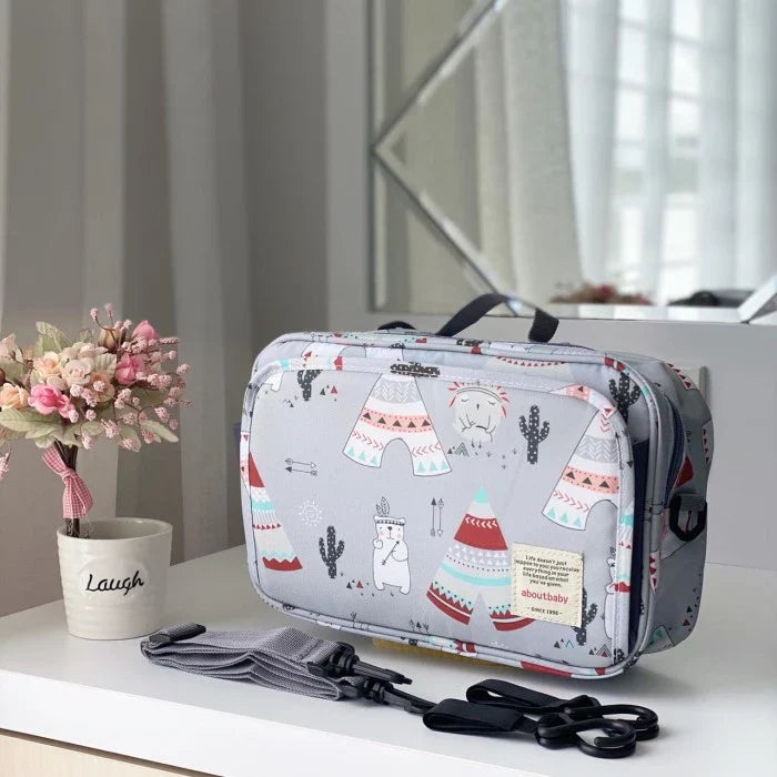 Sac à Langer Nomade Imperméable | TrioNest™ – 3 Ports, Porte-Biberons Isolant, Compatible Poussette, 5 Modèles