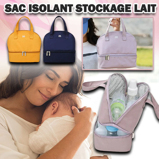 Sac Isolant pour Stockage de Lait Maternel | TrioNest™ – Tissu Oxford, Doublure Étanche, 6 Coloris