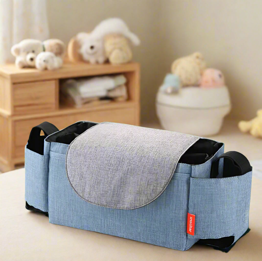 Sac à Langer Compact Anti-Pluie & Anti-Taches | TrioNest™ – Compatible Toutes Poussettes, 4 Coloris