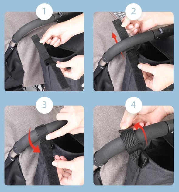 Sac à Langer Compact Anti-Pluie & Anti-Taches | TrioNest™ – Compatible Toutes Poussettes, 4 Coloris