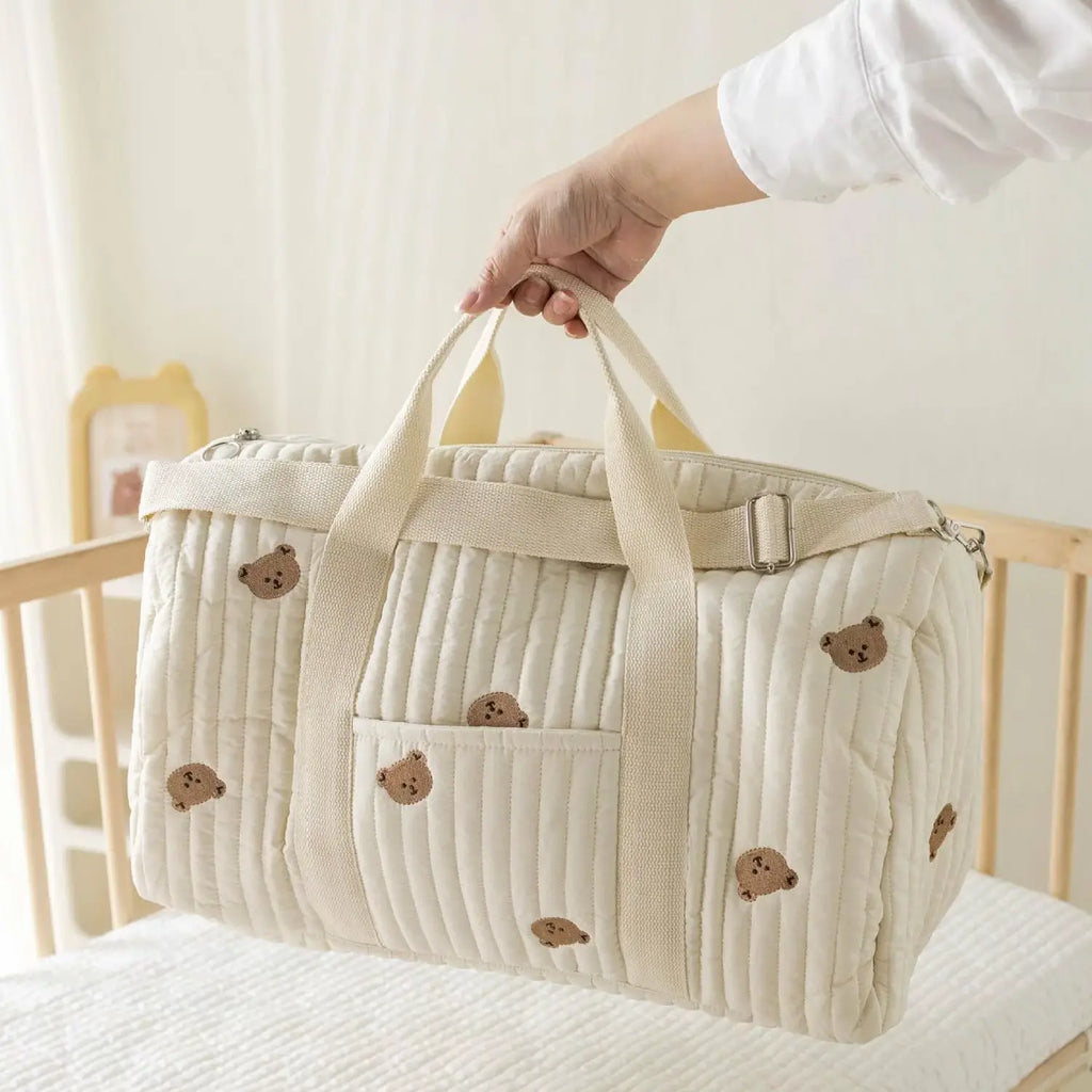 Sac à Langer Portable Motifs Originaux | TrioNest™ – Bandoulière Ergonomique, Grand Compartiment, 3 Motifs