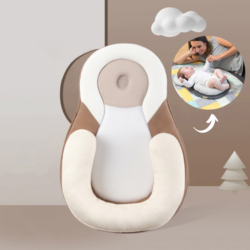 Coussin Anti-Tête Plate pour Bébé – Ergonomique, Respirant, Ultra-Doux | TrioNest™