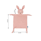 Doudou d'Apaisement Bébé CâlinNest™ – Peluche Motifs Animaux, Coton Bio Doux & Bavoir Intégré 0-12 Mois | TrioNest™