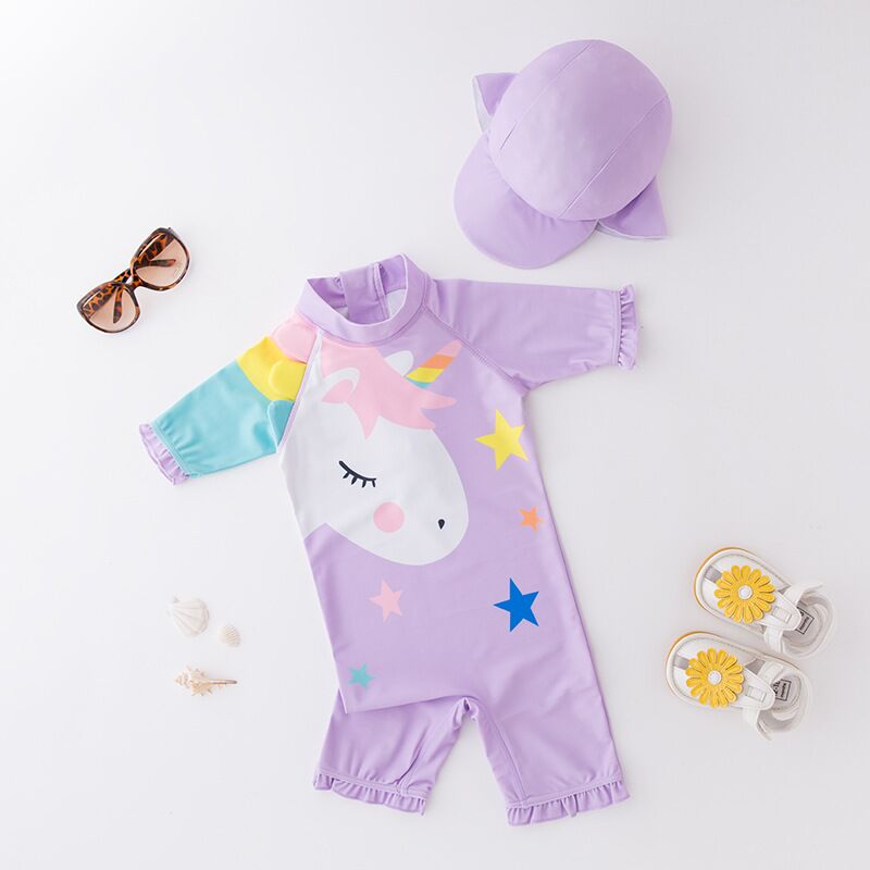 Combinaison Anti-UV Bébé TrioNest™ SUNGUARD™ | UPF 50+ | Motifs Animaux Garçon & Fille | 1-7 Ans
