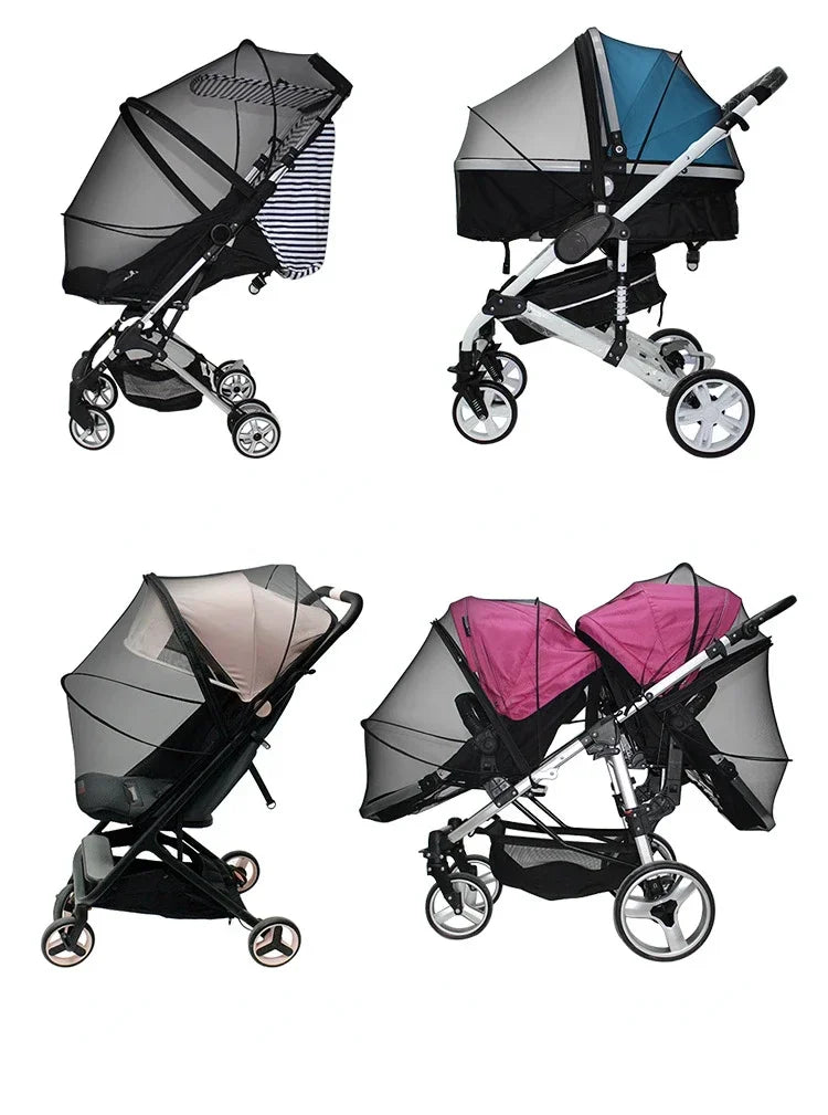 Moustiquaire Universelle Poussette – Protection Intégrale Insectes, Couverture Complète Bébé 0-2 ans | TrioNest™