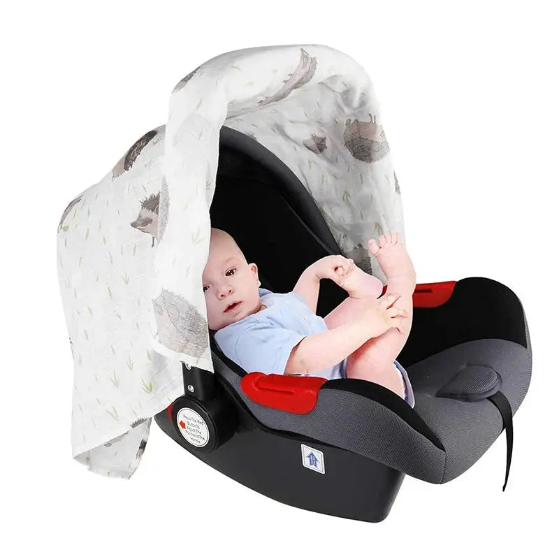 Couverture Pare-Soleil en Mousseline pour Bébé – Housse Poussette & Siège Auto TrioNest™