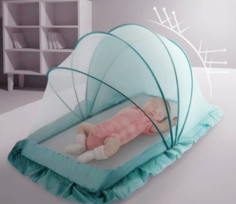 Moustiquaire Lit Bébé Maille Serrée Face Opaque Pliable 2 sec 6 Modèles – TrioNest™