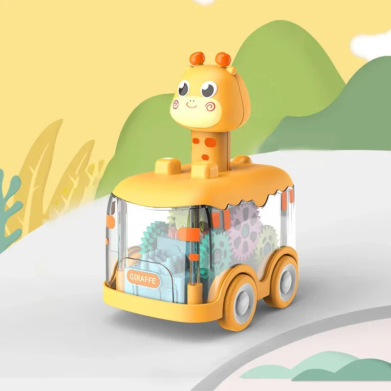 Voiture Lumineuse Bébé – Couleurs Changeantes, Veilleuse, Motifs Animaux, Stimule l'Imagination | GlowZoom by TrioNest™