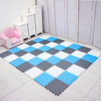 Tapis de Jeu Puzzle Mousse pour Bébé – Haute Densité, Antidérapant, Résistant à l'Eau, Motifs Colorés | PuzzleSoft by TrioNest™