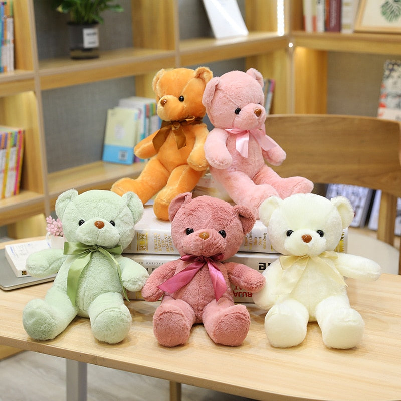 Peluche Ours Adorable 30 cm | TrioNest™ – Douce, Lavable Main, 10 Coloris, Idéale Cadeau Naissance