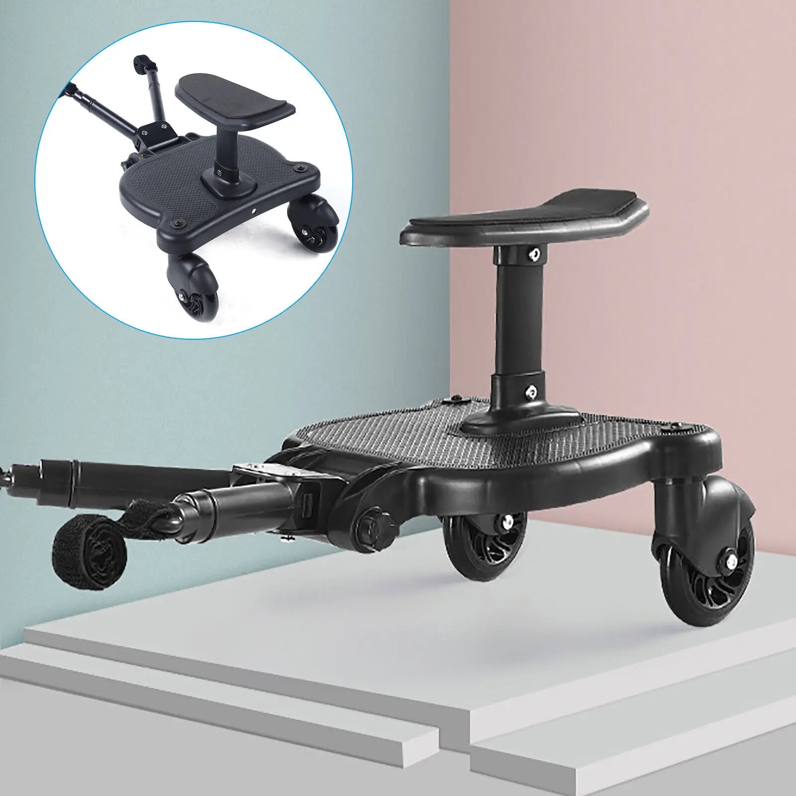 Adaptateur Universel Poussette 2e Enfant – Marchette, Siège & Planche Debout, Jusqu'à 25 kg | TrioNest™