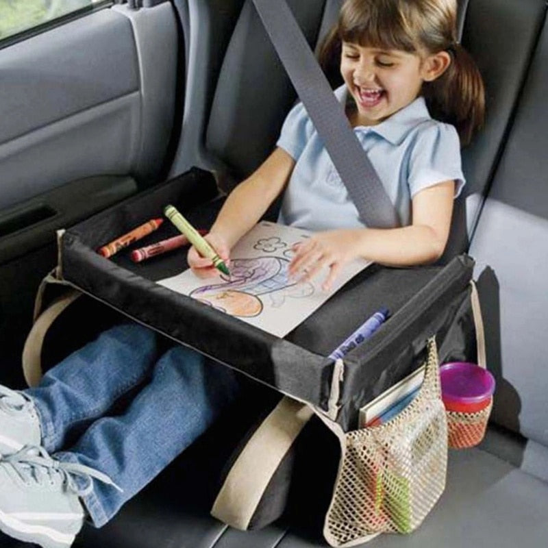 Plateau de Voyage Enfant Pliable – Tablette Voiture Siège Auto, Poussette & Train | TrioNest™