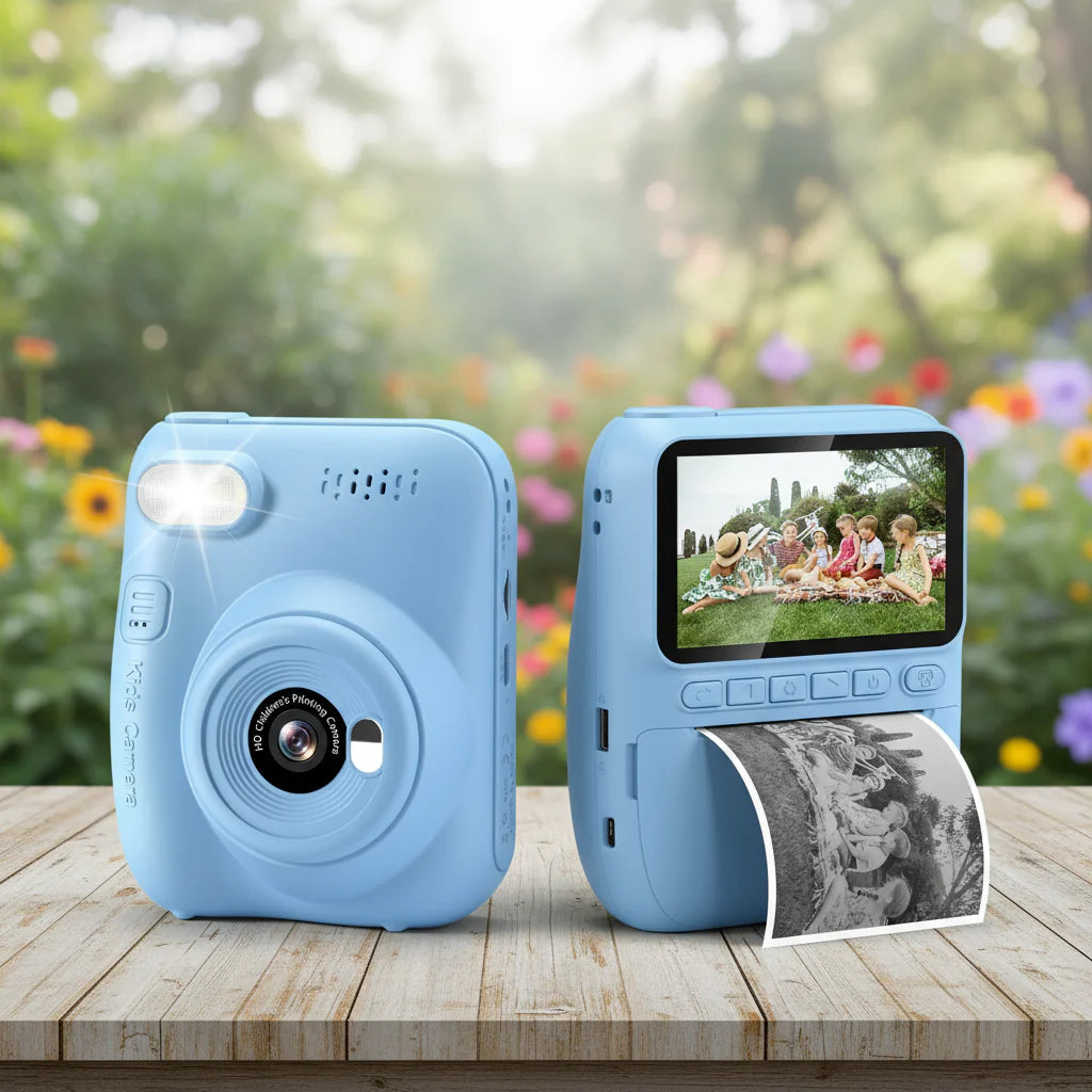Appareil Photo Enfant 3 Ans Impression Thermique 32MP Coque Silicone FLASHKID – TrioNest™ TrioNest