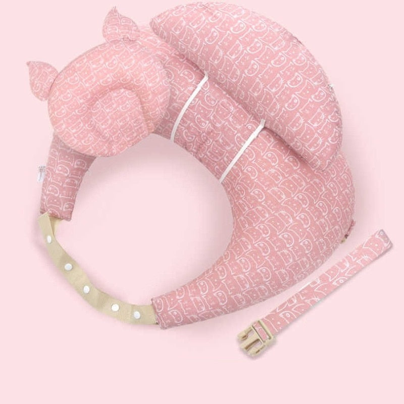 Coussin d'Allaitement Portable Motif Animaux – Soutien Bras & Dos, Anti-Nuque Plate, Mains Libres | TrioNest™